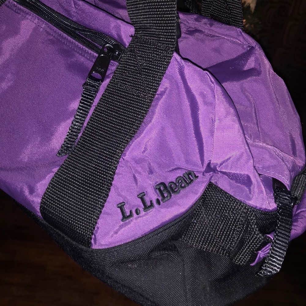L.L.Bean small purple duffel bag